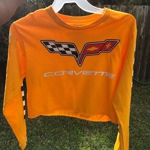 Long sleeve Yellow Gold Corvette Crop Top